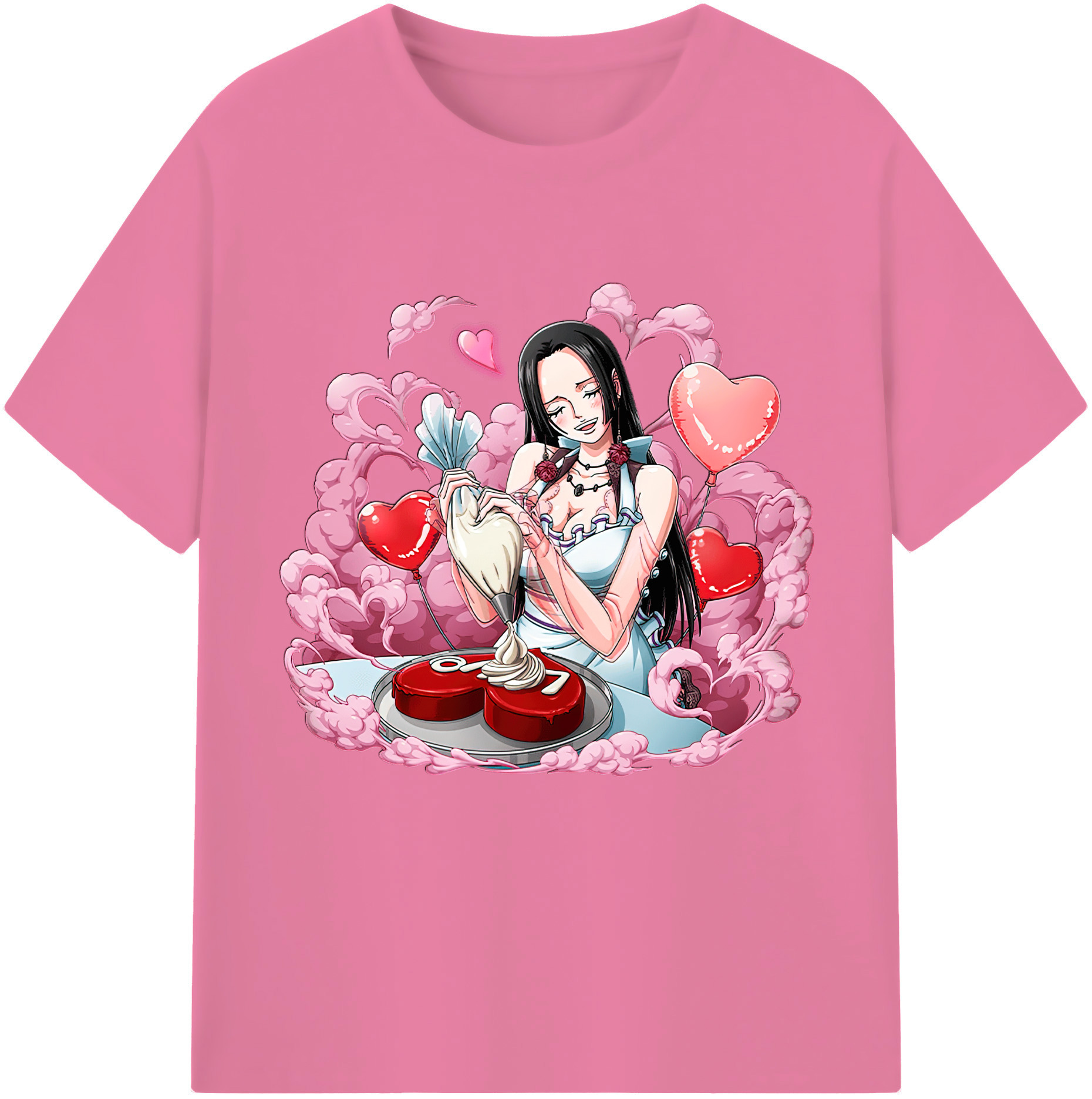 ワンピース ボア・ハンコック ONE PIECE Boa·Hancock 綿100％半袖Tシャツ（フロントプリント）